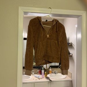 Forever 21 teddy plush hoodie